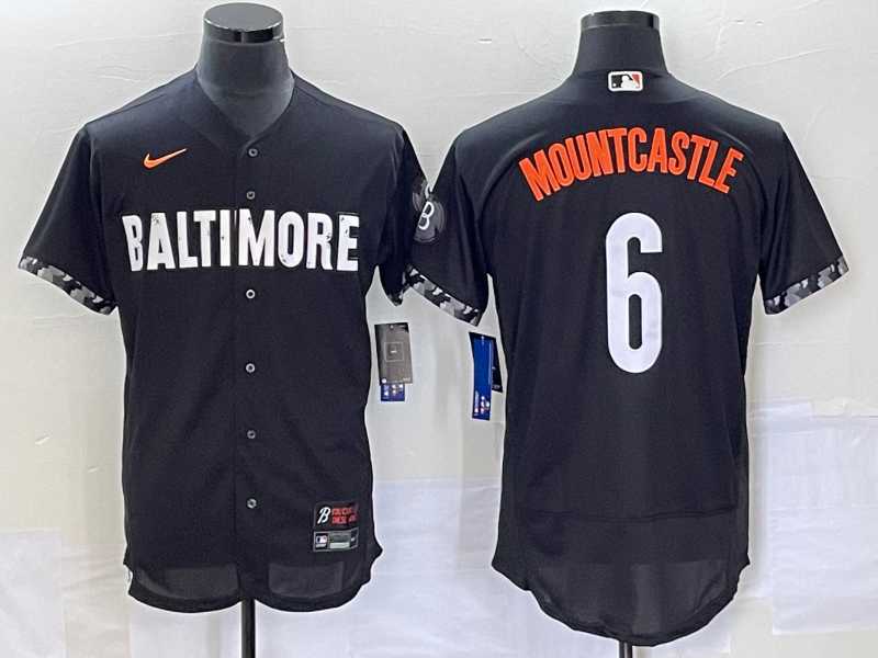 Men%27s Baltimore Orioles #6 Ryan Mountcastle Black 2023 City Connect Flex Base Stitched Jerseys
